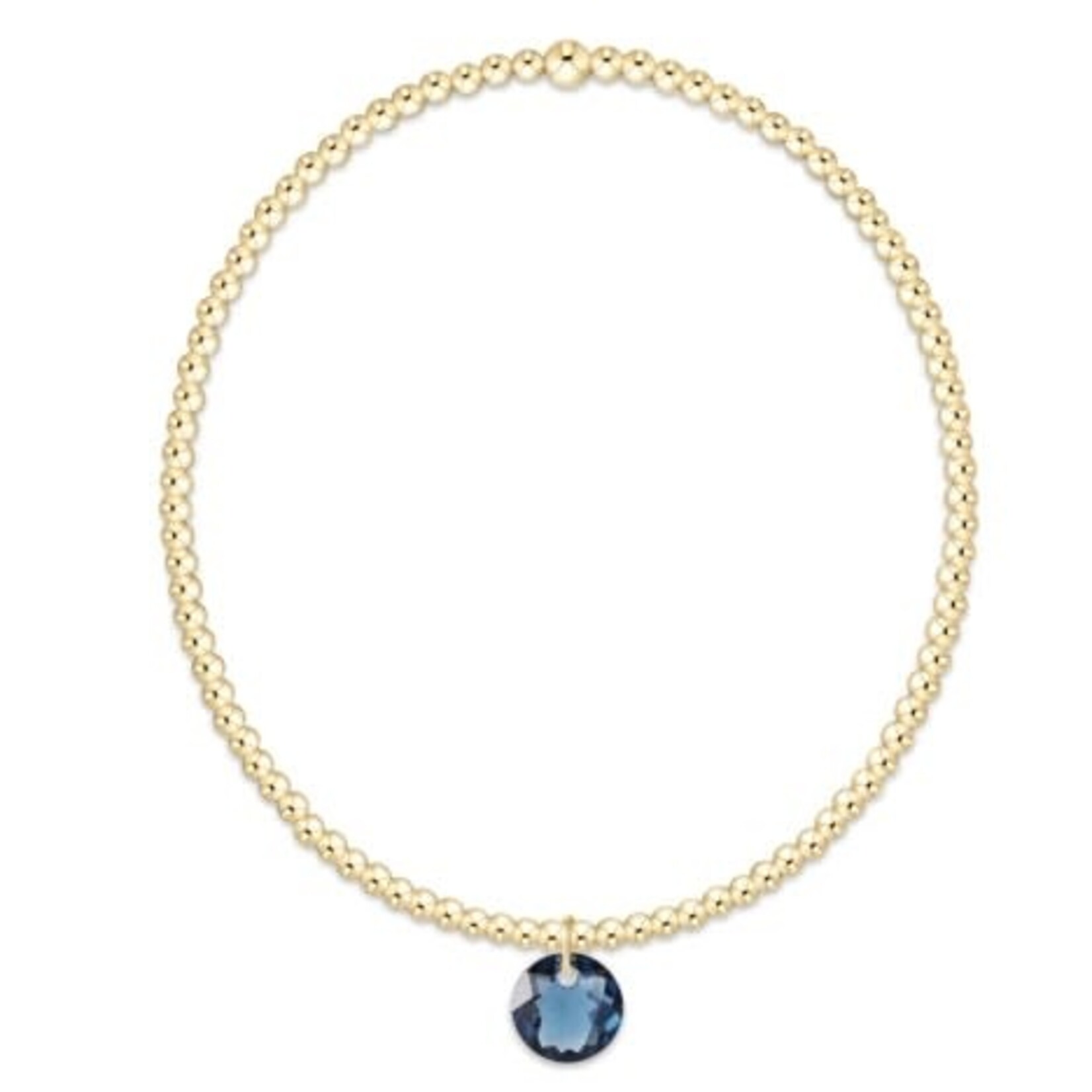 enewton Design CLASSIC GOLD 2MM BRACELET - REFLECTION SMALL CHARM - 09