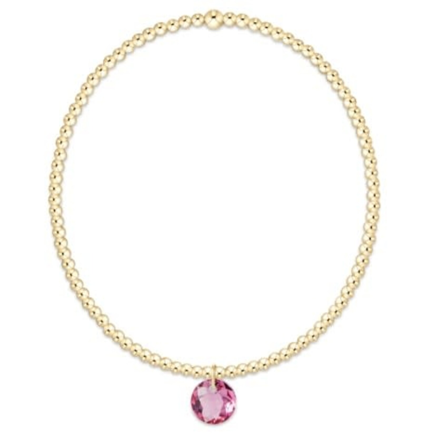 enewton Design CLASSIC GOLD 2MM BRACELET - REFLECTION SMALL CHARM - 10