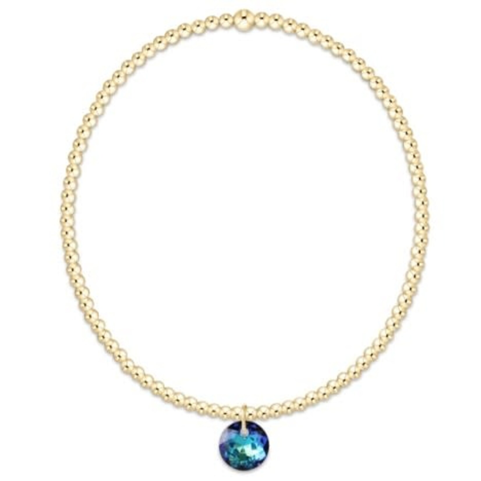 enewton Design CLASSIC GOLD 2MM BRACELET - REFLECTION SMALL CHARM - 12