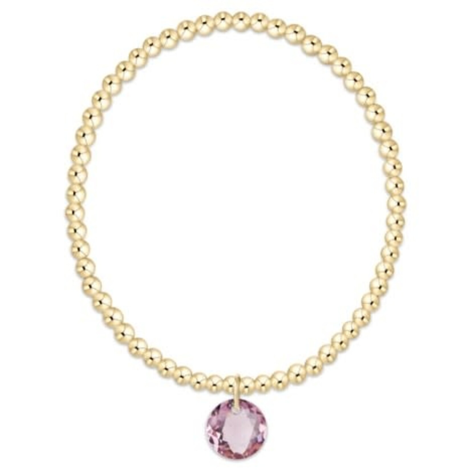 enewton Design CLASSIC GOLD 3MM BRACELET- REFLECTION CHARM - 02