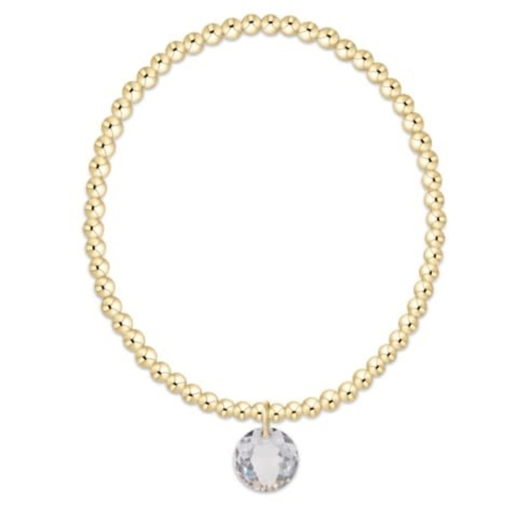 enewton Design CLASSIC GOLD 3MM BRACELET - REFLECTION CHARM - 04