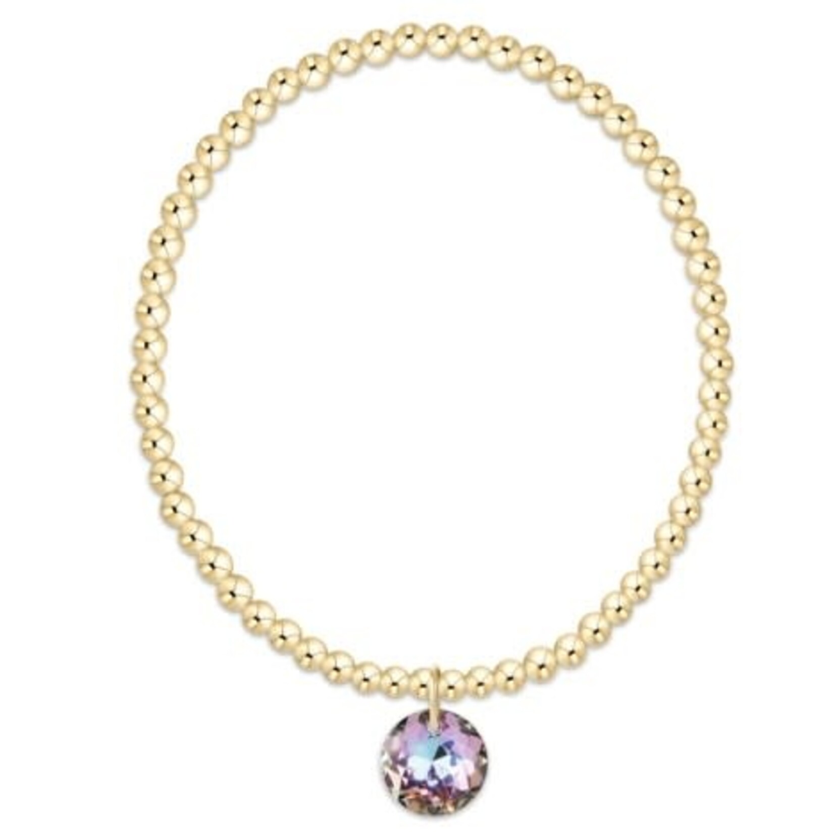 enewton Design CLASSIC GOLD 3MM BRACELET - REFLECTION CHARM - 06