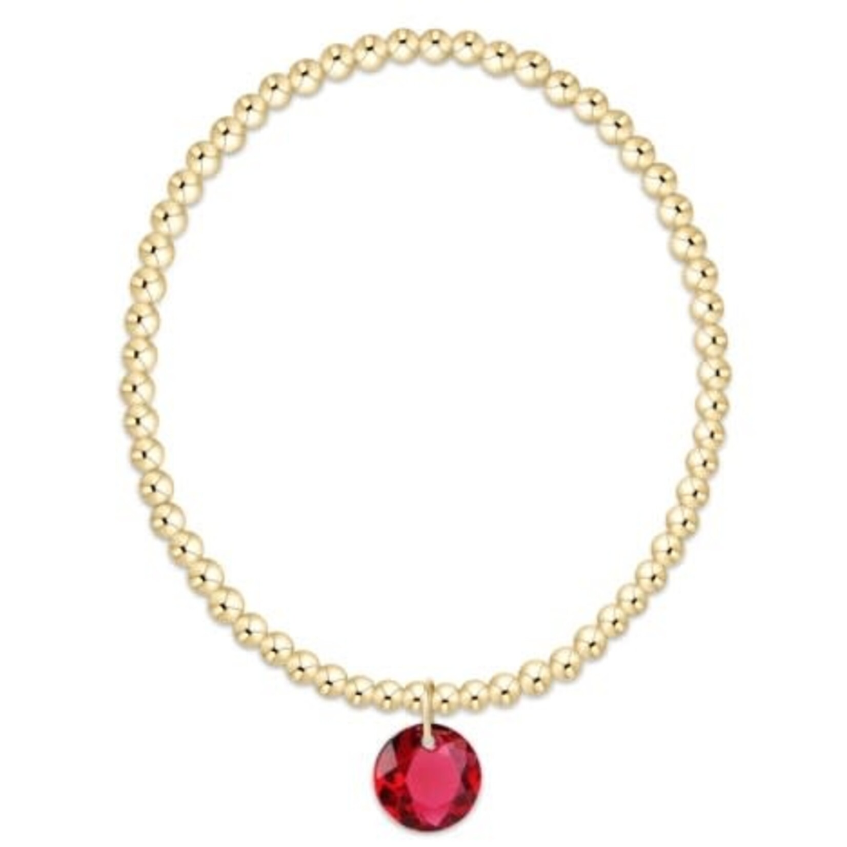 enewton Design CLASSIC GOLD 3MM BRACELET - REFLECTION CHARM - 07