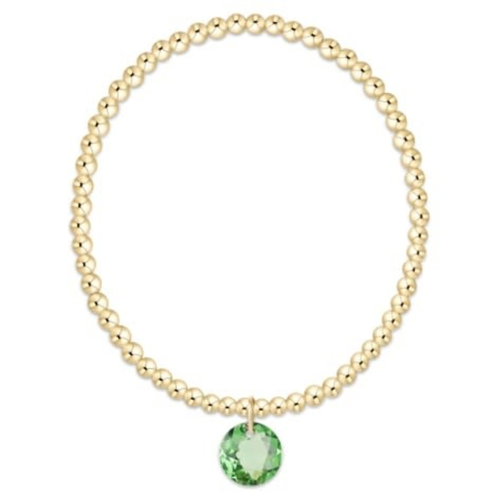 enewton Design CLASSIC GOLD 3MM BRACELET - REFLECTION CHARM - 08