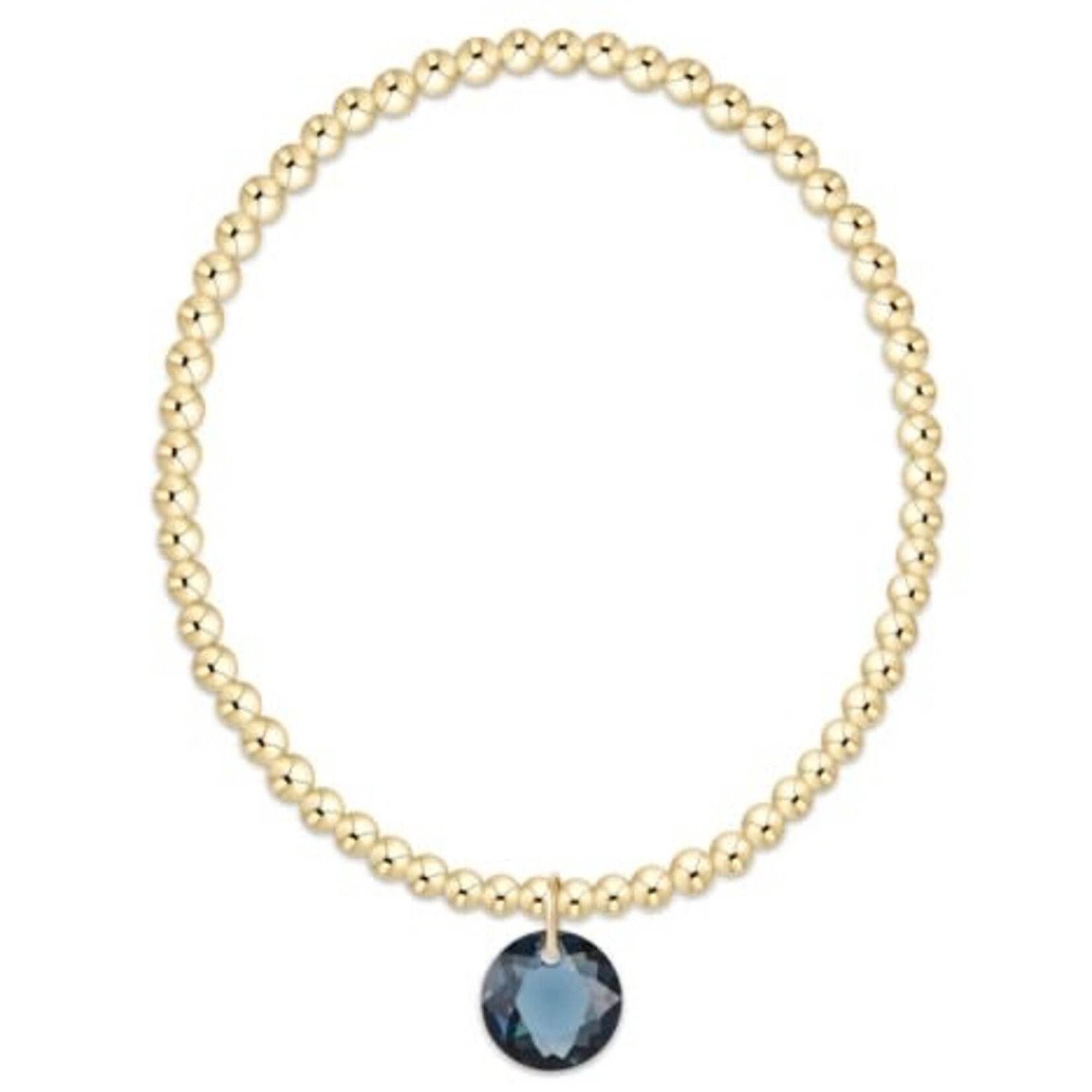 enewton Design CLASSIC GOLD 3MM BRACELET - REFLECTION CHARM - 09