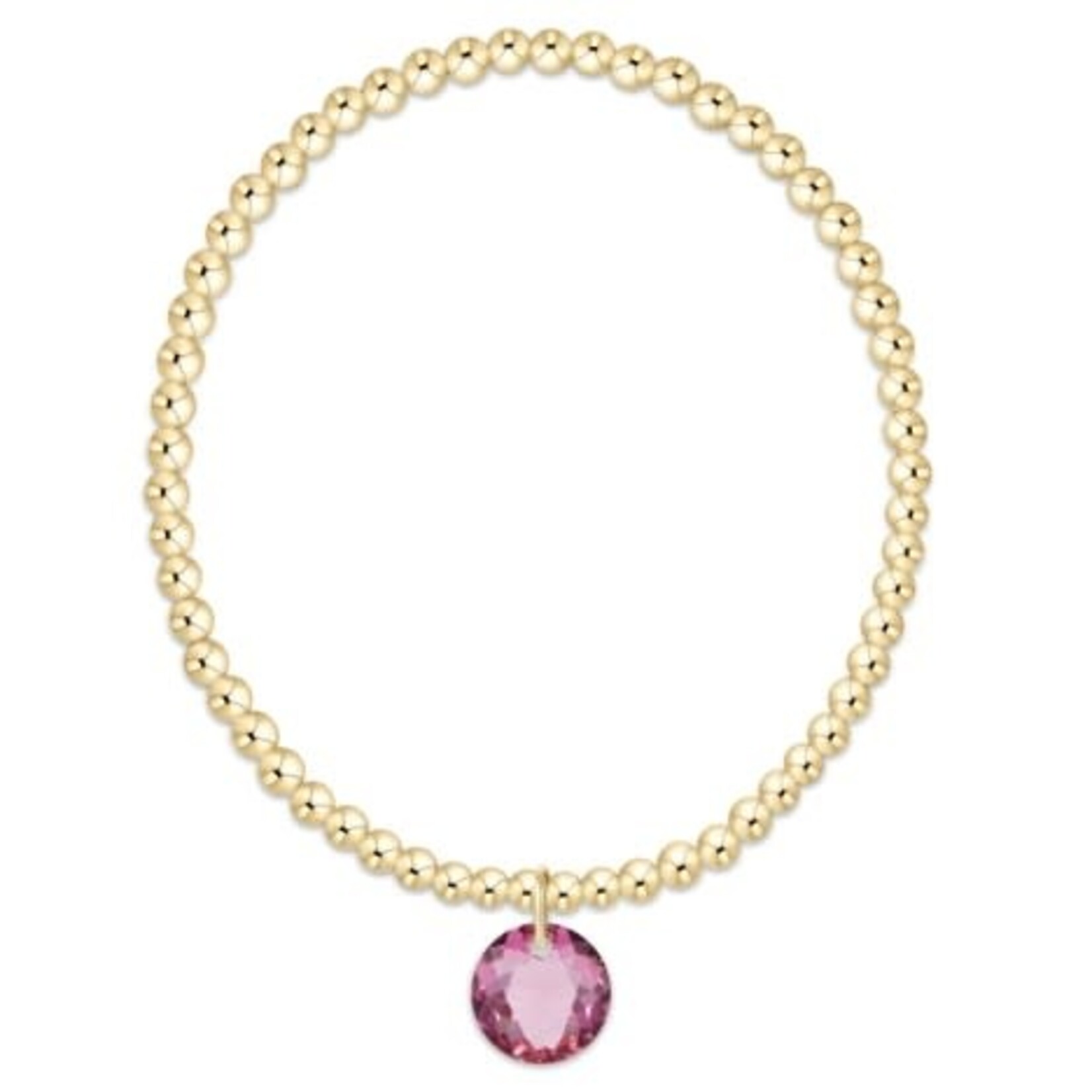 enewton Design CLASSIC GOLD 3MM BRACELET - REFLECTION CHARM - 10