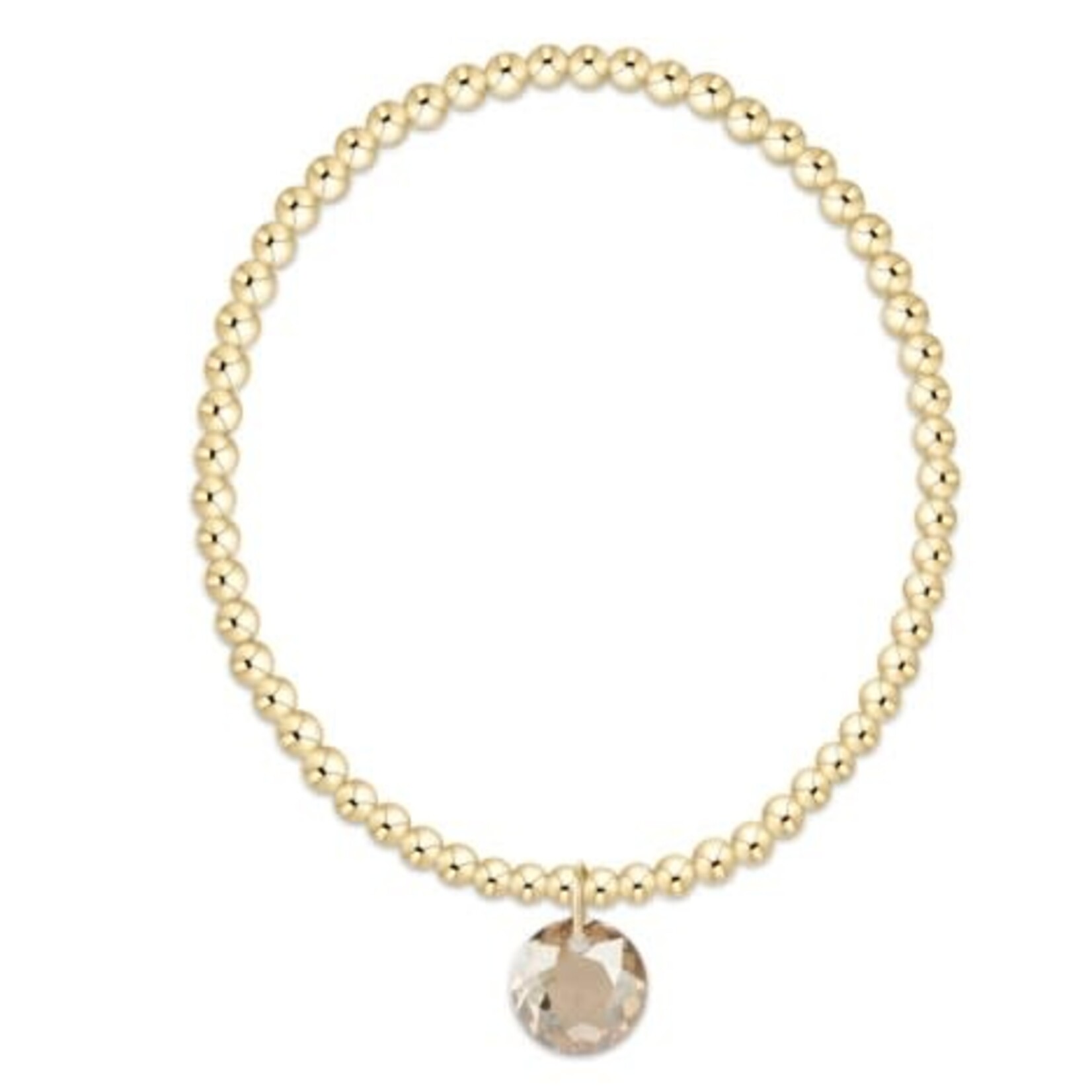 enewton Design CLASSIC GOLD 3MM BRACELET - REFLECTION CHARM - 11
