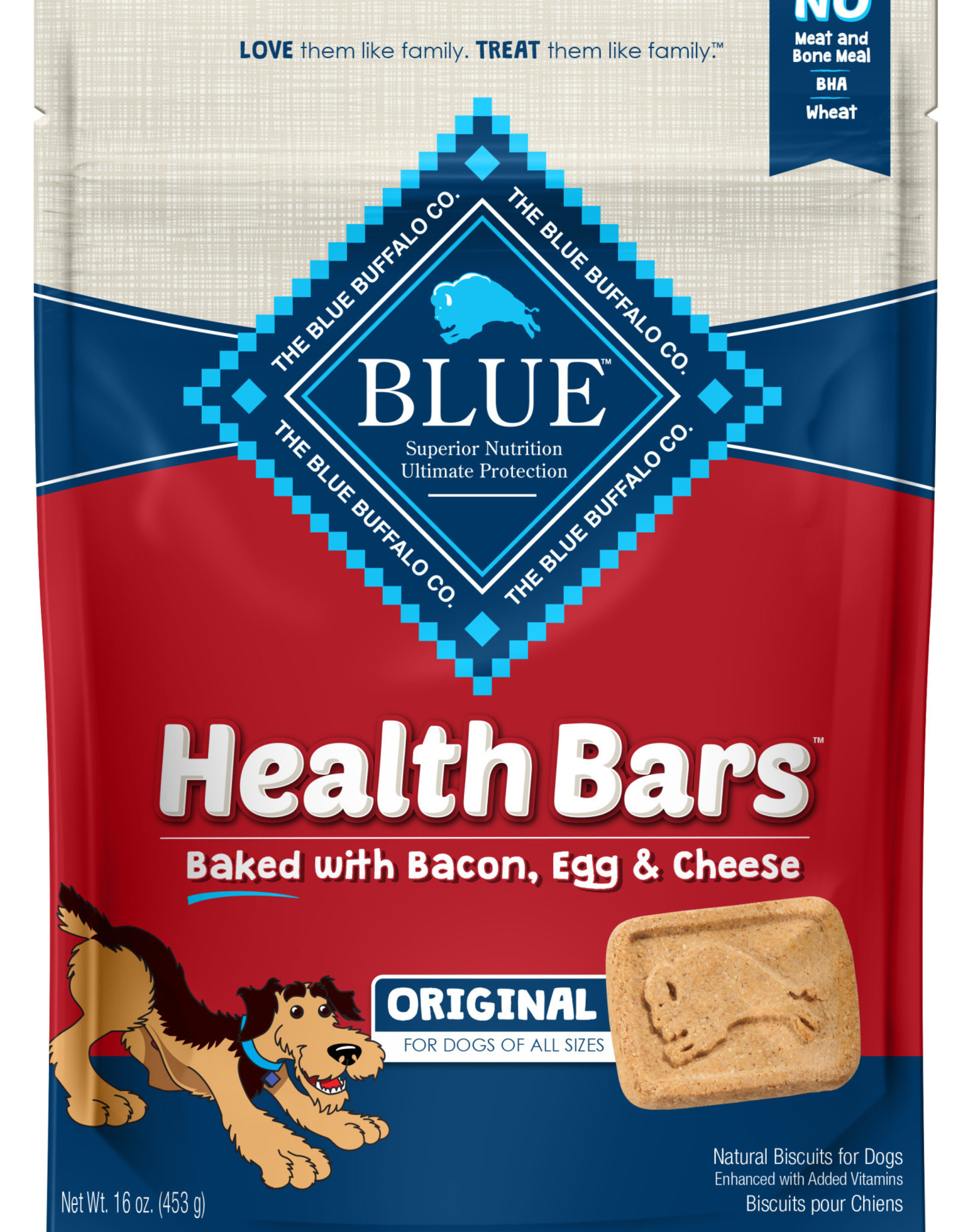 BLUE BUFFALO BLUE Health Bars™  Crunchy Dog Biscuits Baked with Bacon, Egg and Cheese 16 oz