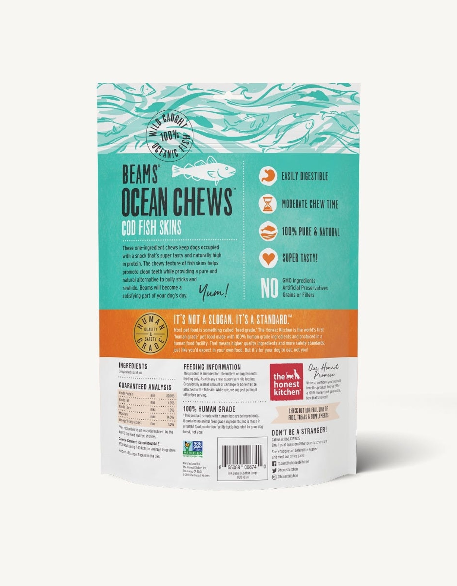 THE HONEST KITCHEN The Honest Kitchen Beams® Ocean Chews - Cod Fish Skins 2.75 oz