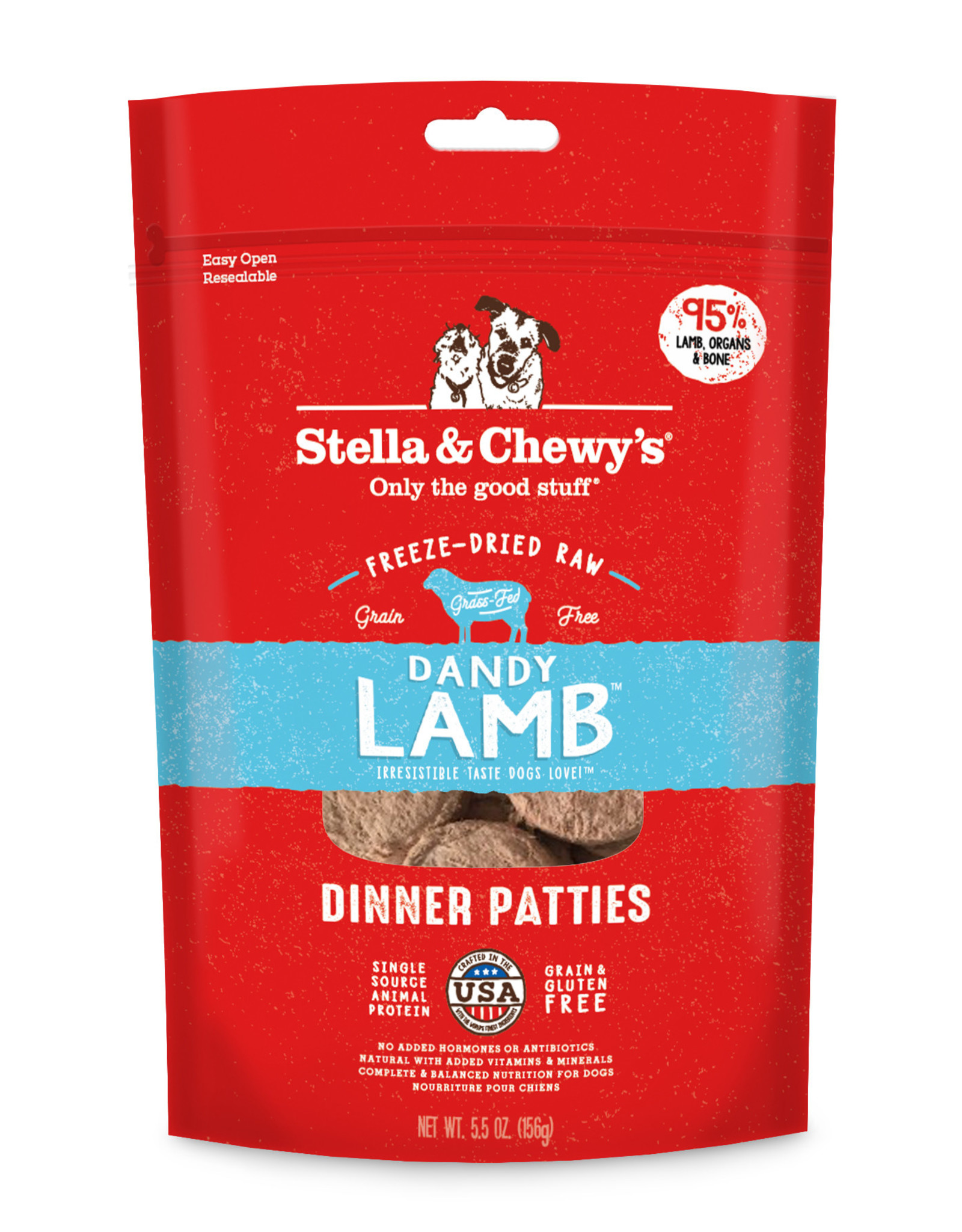 STELLA & CHEWY'S Stella & Chewy's Dandy Lamb Dinner Patties Freeze-Dried Raw Dog Food