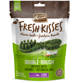 Merrick Pet Foods Merrick Fresh Kisses Double-Brush Coconut Oil & Botanicals LARGE Grain-Free Dental Dog Treats