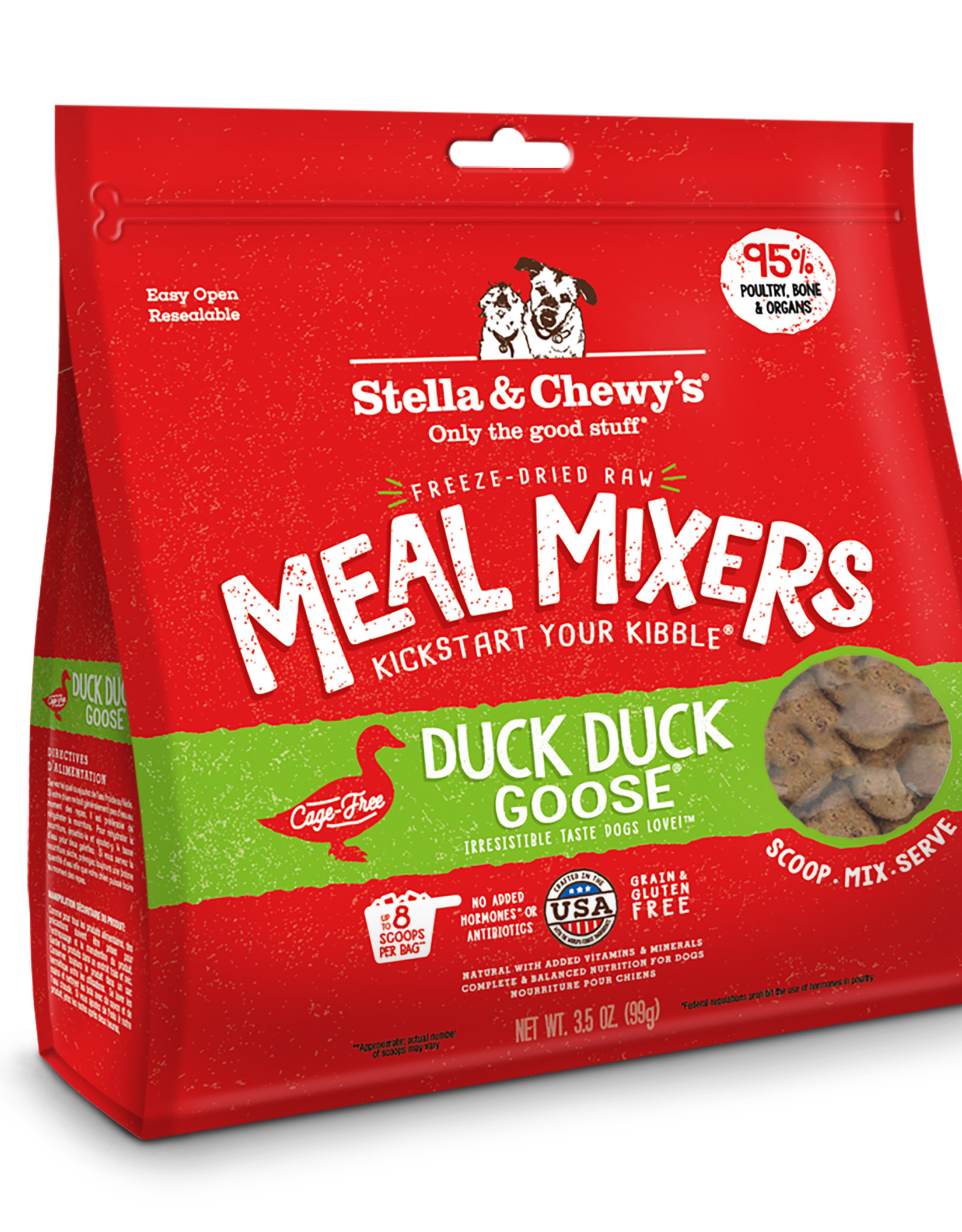 STELLA & CHEWY'S Stella & Chewy's Duck Duck Goose Meal Mixers Freeze-Dried Raw Dog Food Topper