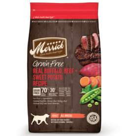 Merrick Pet Foods Merrick Real Buffalo, Beef + Sweet Potato Recipe Grain-Free Dry Dog Food