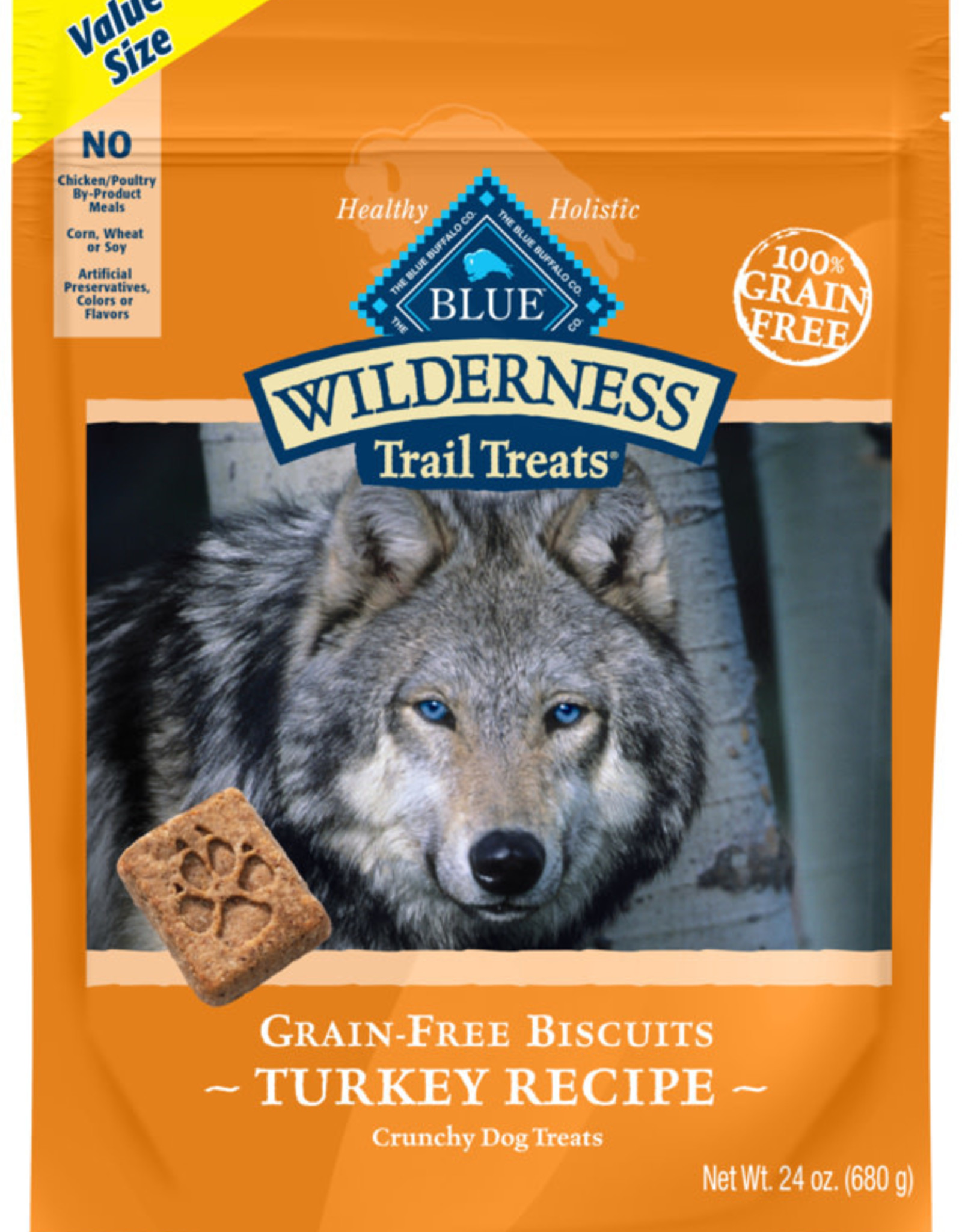 BLUE BUFFALO BLUE™ BLUE Wilderness™ Trail Treats™  High-Protein Crunchy Dog Biscuits Turkey Biscuits