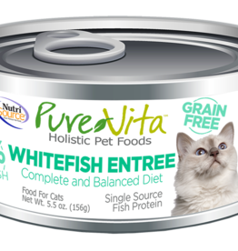 KLN PureVita 96% Whitefish Entree Canned Cat Food 5.5 oz