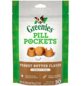 NUTRO COMPANY GREENIES PILL POCKETS Tablet Size Natural Dog Treats with Real Peanut Butter 3.2 oz