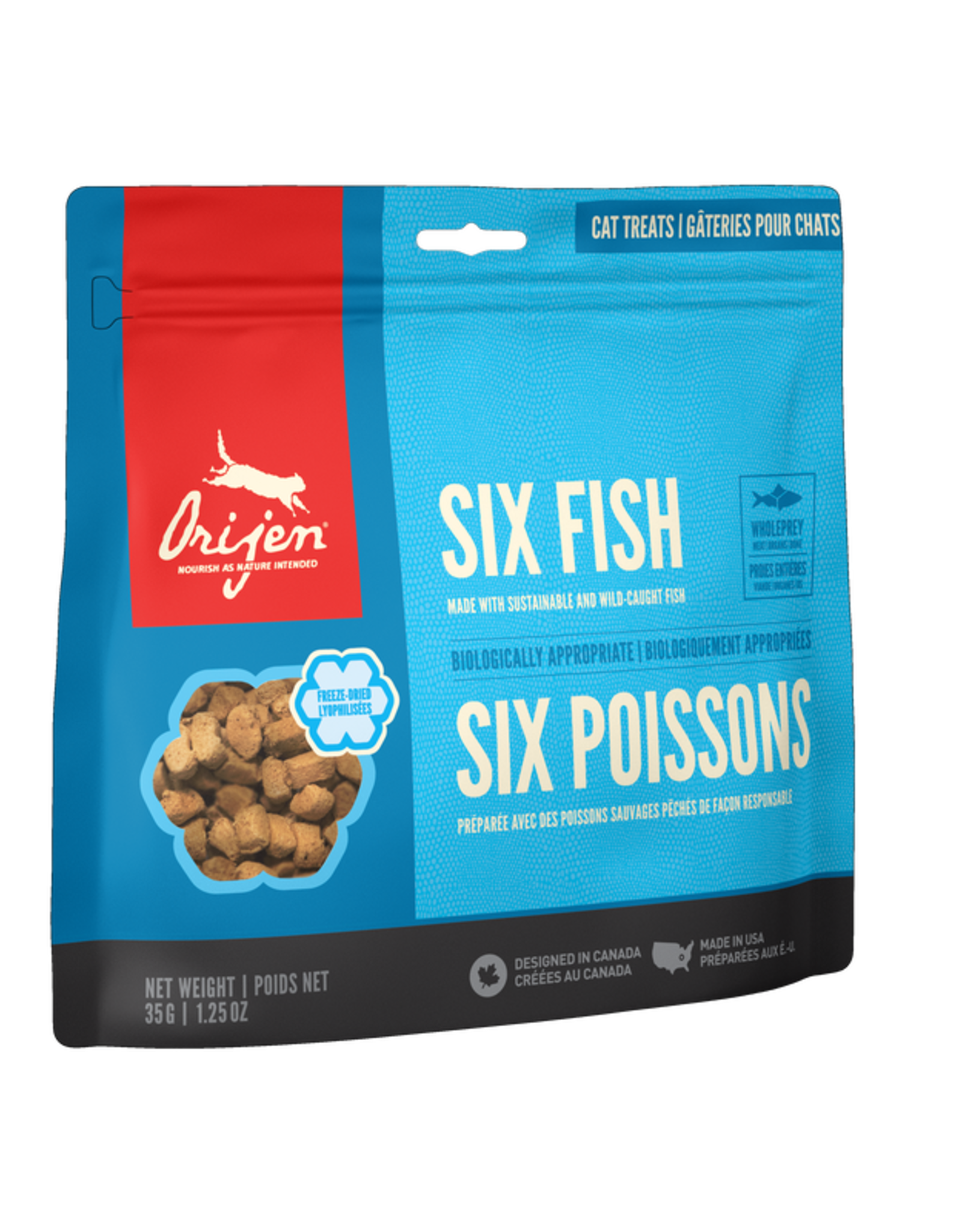 CHAMPION PET ORIJEN Freeze-Dried Six Fish Cat Treats 1.25 oz