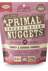 PRIMAL PET FOODS PRIMAL Raw Freeze-Dried Nuggets Canine Turkey & Sardine Formula
