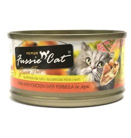 PETS GLOBAL FUSSIE CAT Premium Grain Free Tuna & Chicken Liver 2.8 oz
