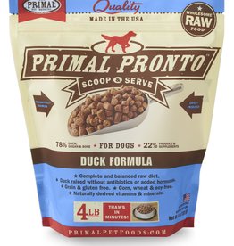 PRIMAL PET FOODS PRIMAL Pronto 4lb Raw Frozen Canine Duck Formula