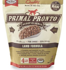 PRIMAL PET FOODS PRIMAL  Pronto 4lb Raw Frozen Canine Lamb Formula
