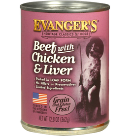 EVANGER'S Evanger's Heritage Classics for Dogs - Beef, Chicken & Liver 12.8 oz