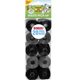 BRAMTOM Bags on Board Waste Pick-up Bags Refill Grey, Black, 140 ct