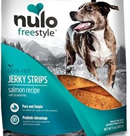 NULO Nulo FreeStyle Jerky Strips for Dogs - Salmon & Strawberries - 5 oz