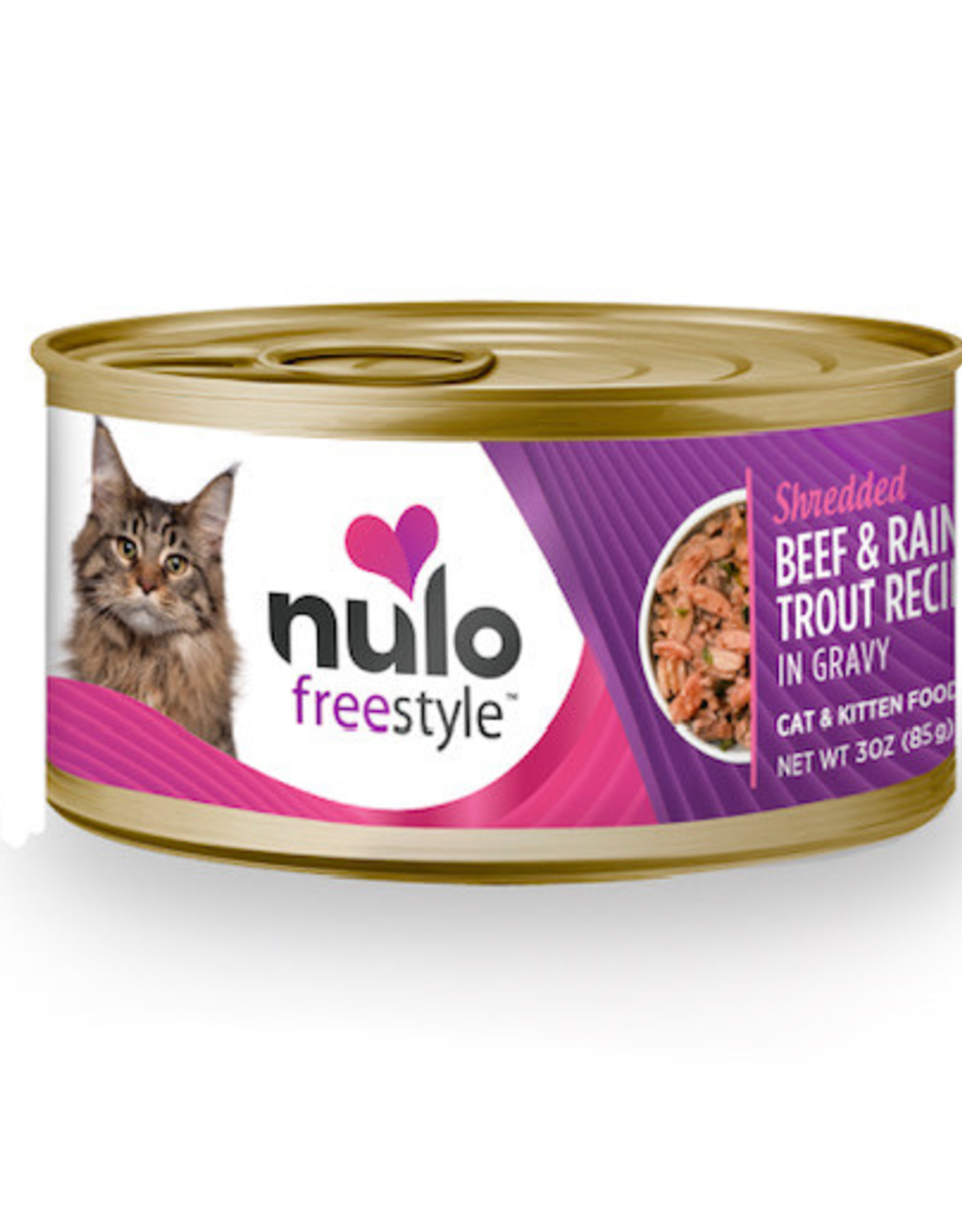 NULO Nulo Freestyle Shredded Beef & Rainbow Trout in Gravy Cat  Food 3 oz