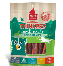 PLATO PET TREATS Plato Thinkers Duck Meat Stick Dog Treats 10 oz