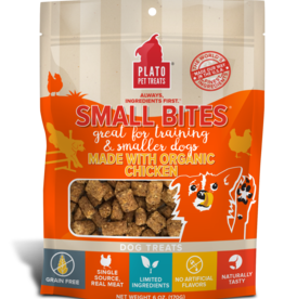 PLATO PET TREATS Plato Small Bites Made With Organic Chicken Meaty Morsel Dog Treats 6 oz