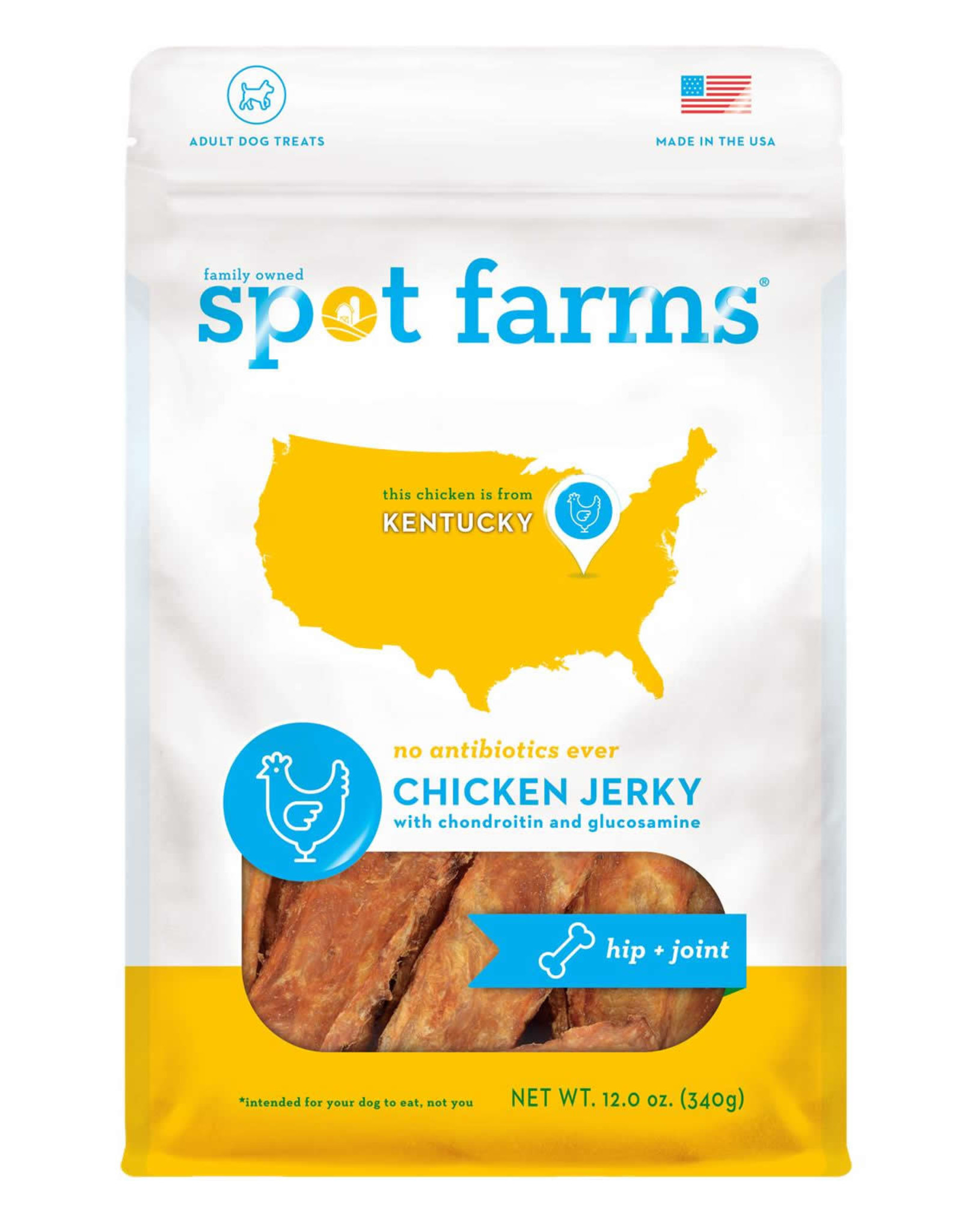 SPOT FARMS Spot Farms Chicken Jerky Hip & Joint Formula Dog Treats, 12-oz bag