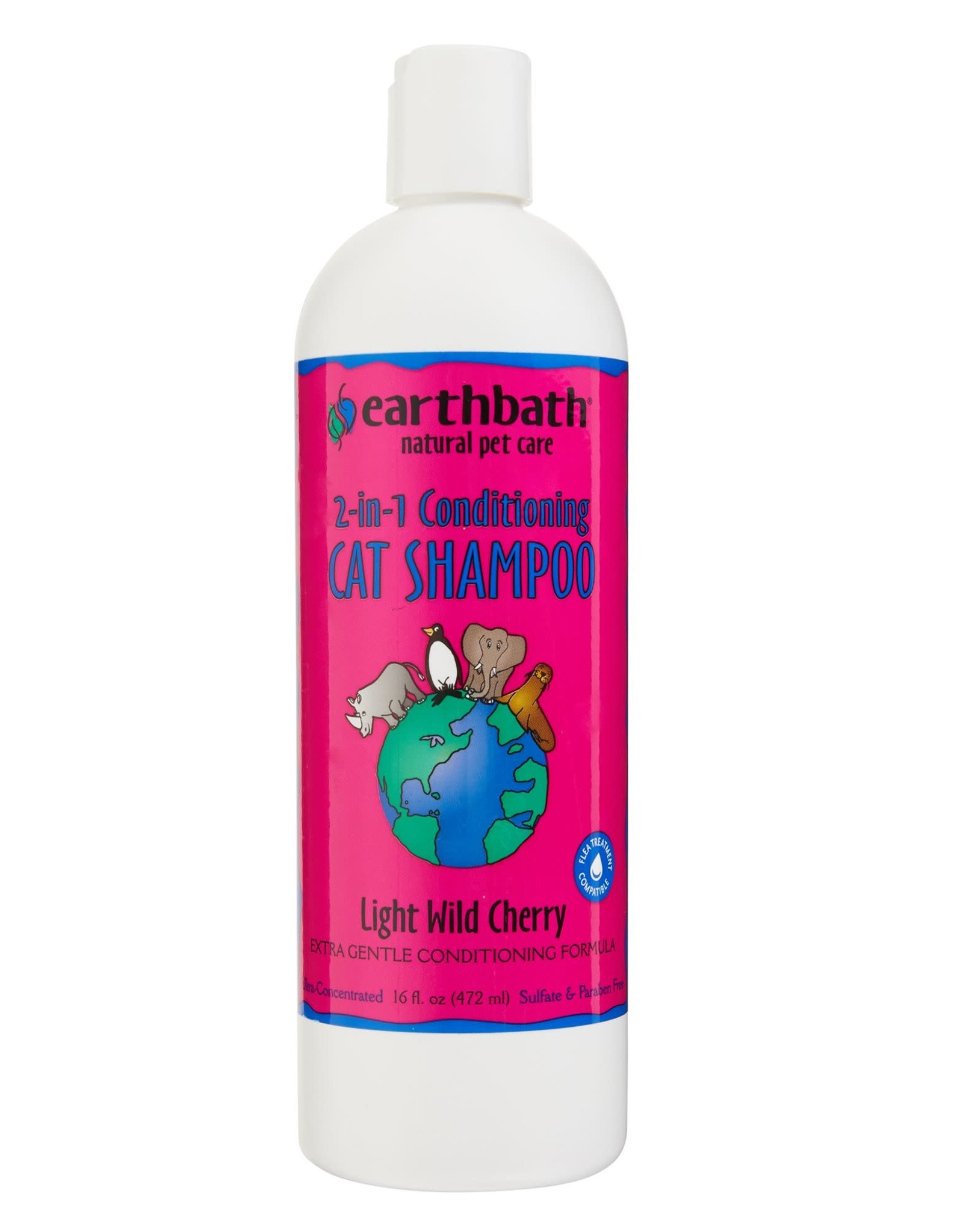 EARTHBATH Earthbath 2-in-1 Conditioning Cat Shampoo 16 oz
