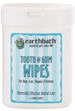EARTHBATH Earthbath Tooth & Gum Wipes for Dogs, Cats, Puppies, and Kittens 25 ct
