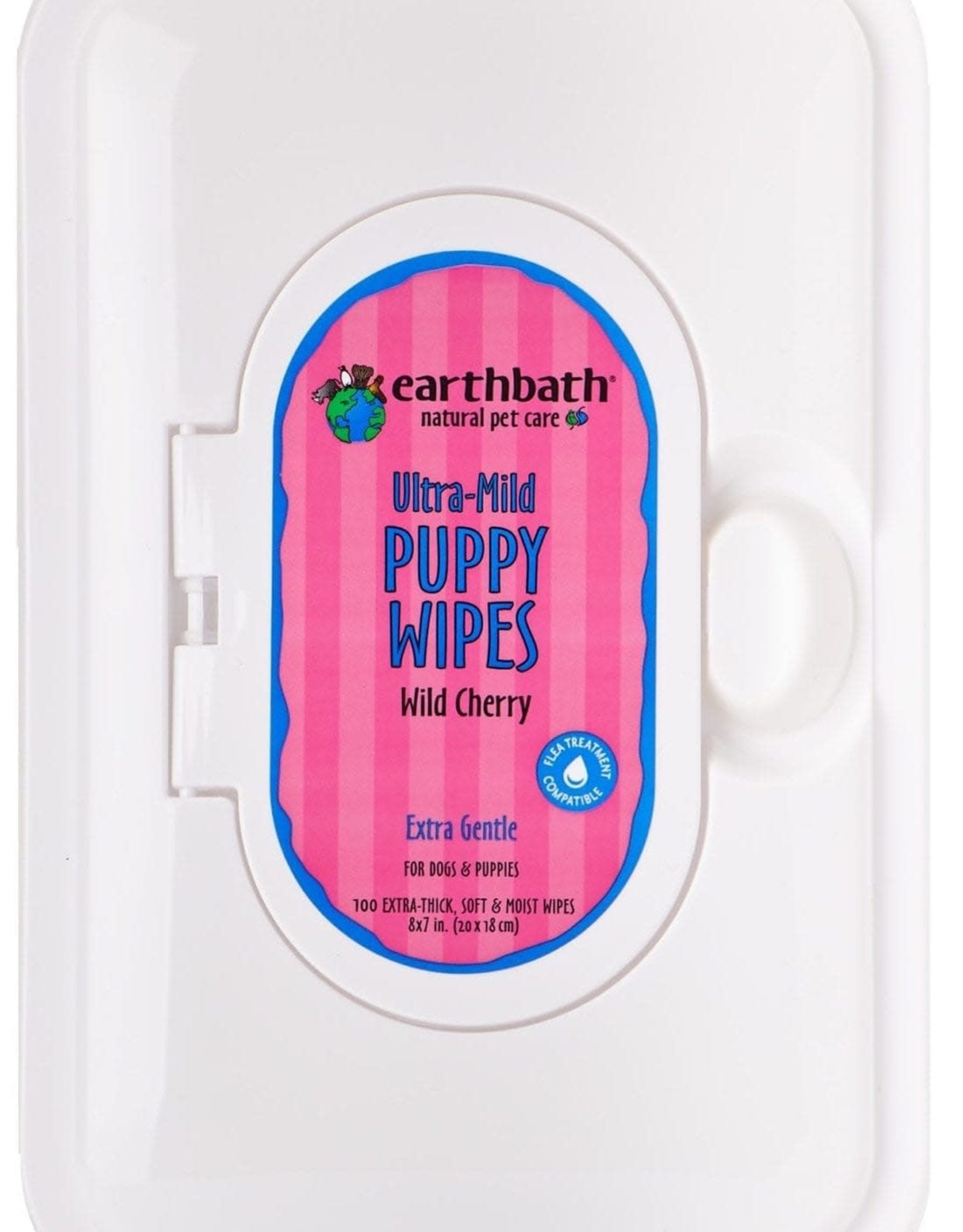 EARTHBATH Earthbath Ultra-Mild Wild Cherry Grooming Wipes for Puppies