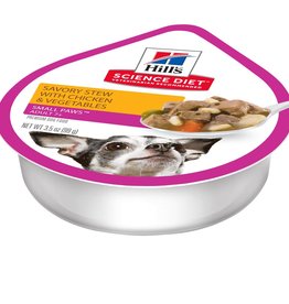 HILLS SCIENCE DIET Hill's Science Diet Adult 7+ Small Paws Savory Stew Chicken & Vegetables Dog Food 3.5 oz