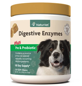 NATURVET NATURVET Digestive Enzymes Soft Chew with Prebiotics & Probiotics 120CT