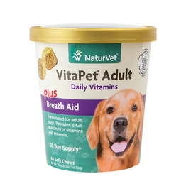 NATURVET NATURVET VitaPet™ Adult Daily Vitamins Soft Chews Plus Breath Aid 60ct