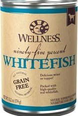 WELLPET Wellness 95% Whitefish Natural Grain Free Wet Dog Food, 13.2-oz