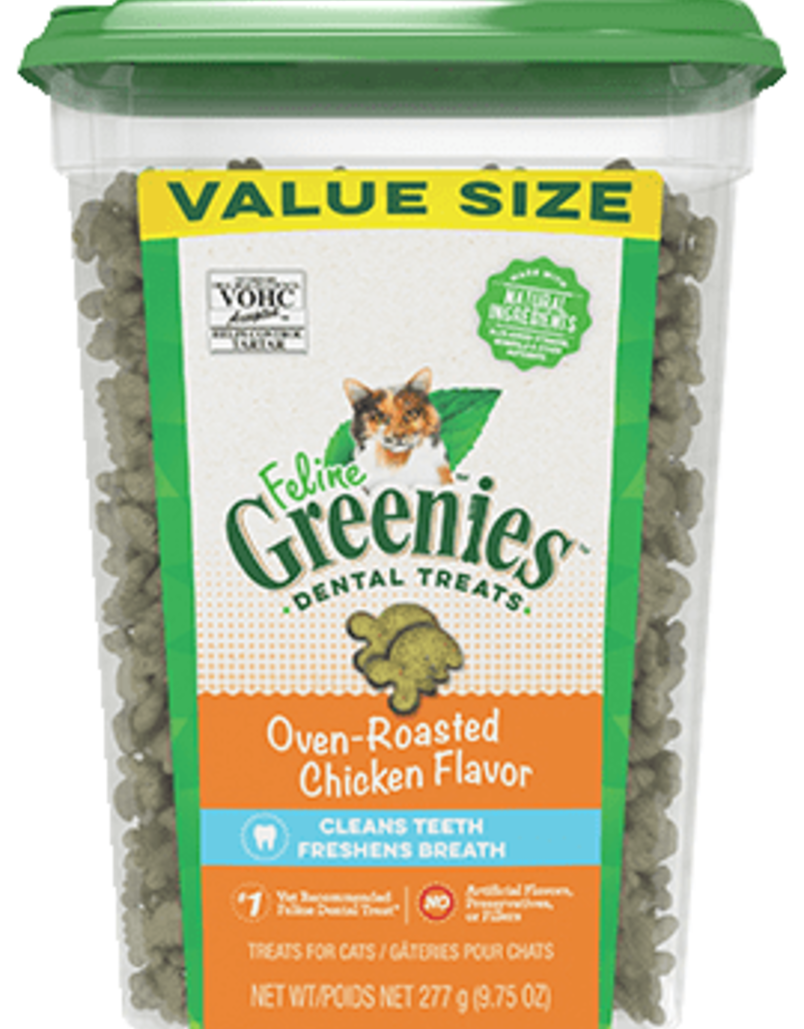 NUTRO COMPANY Feline GREENIES Dental Treats--Oven Roasted Chicken Flavor