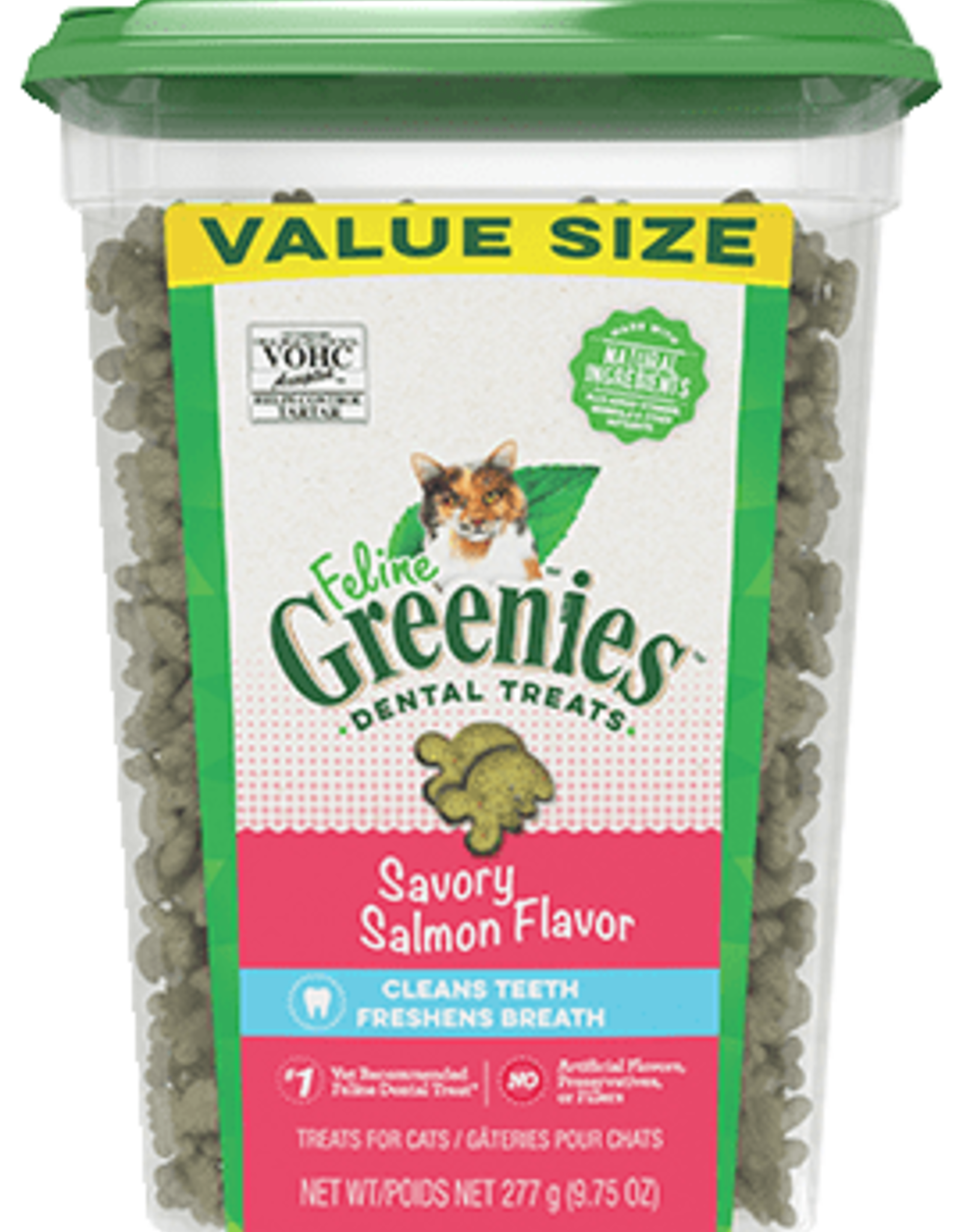 NUTRO COMPANY Feline GREENIES Dental Treats--Savory Salmon Flavor