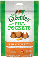 NUTRO COMPANY Feline GREENIES Pill Pockets--Chicken Flavor