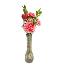 Valentine Carnation Bud Vase