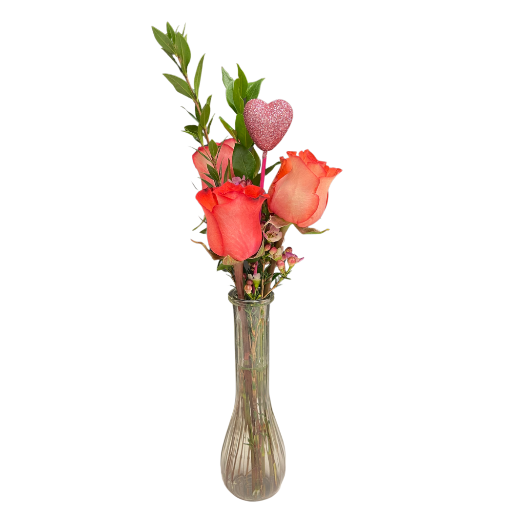 Valentine  Rose Bud Vase