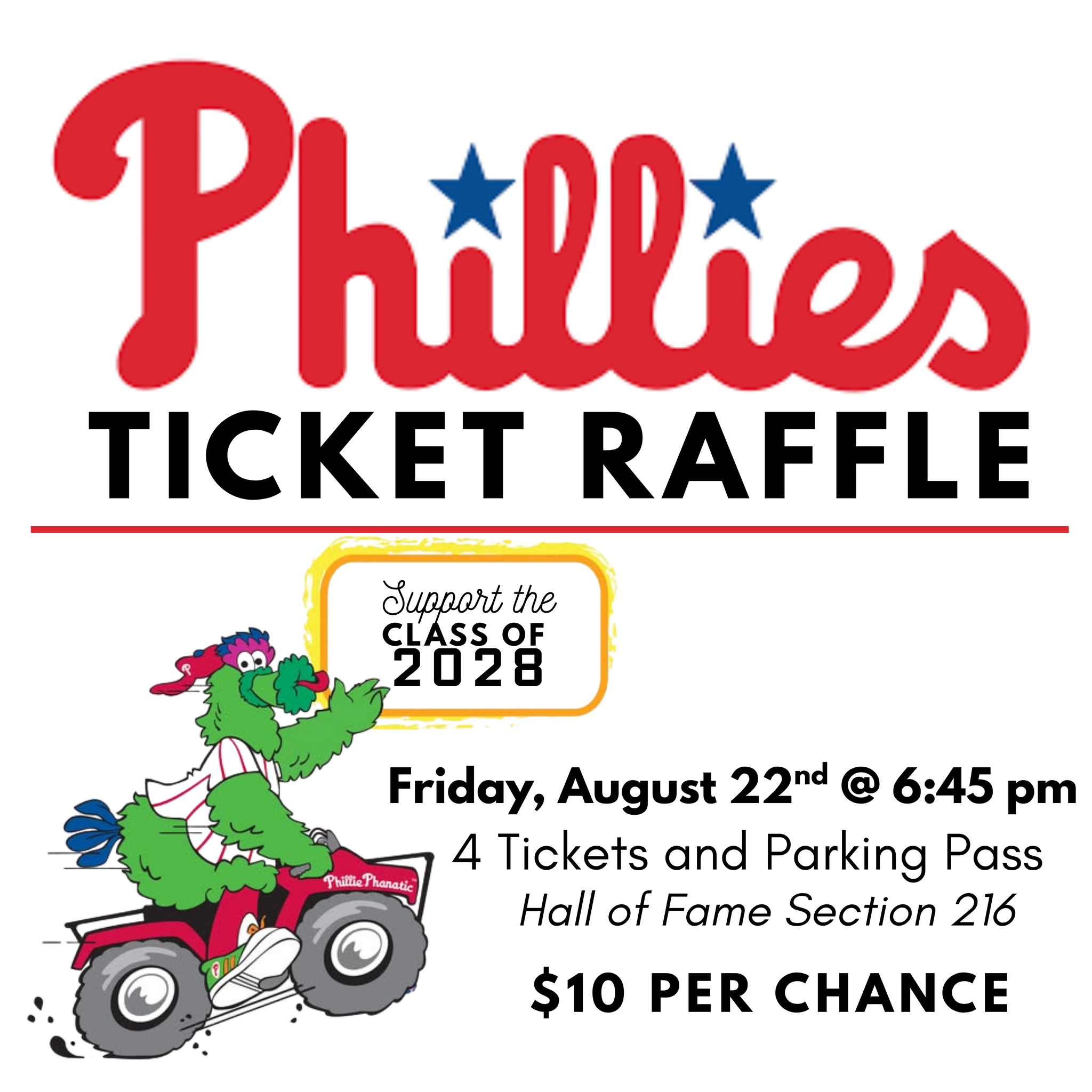 Class of 2028: Phillies Ticket Raffle