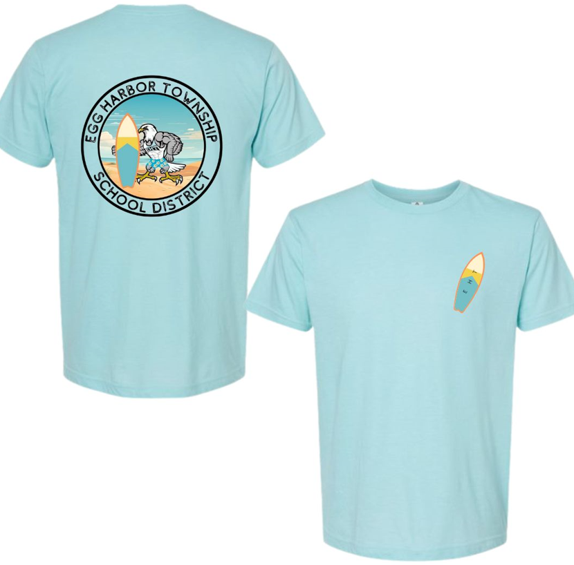 EHT School District Surf Board T-Shirt