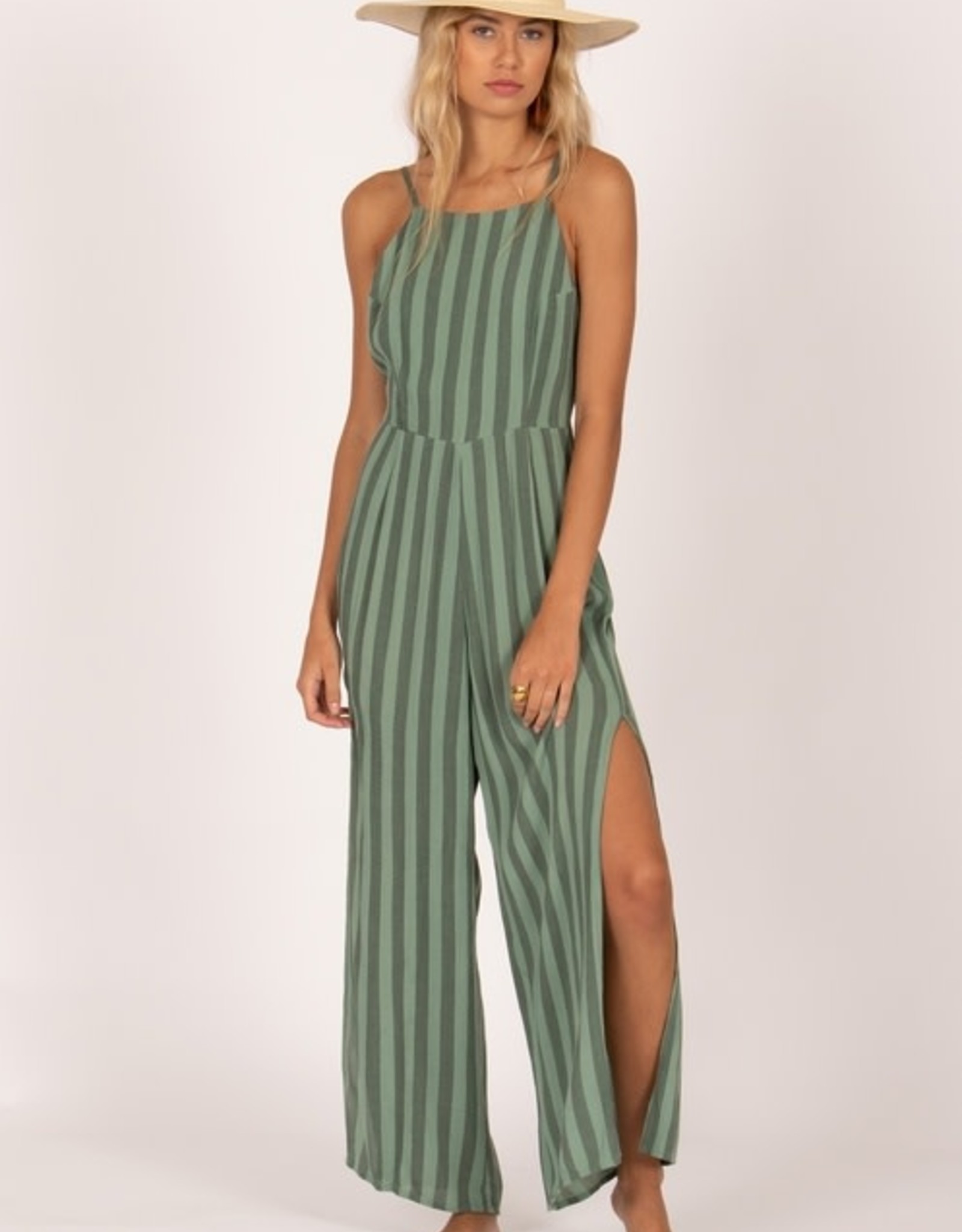 green fringe jumpsuit