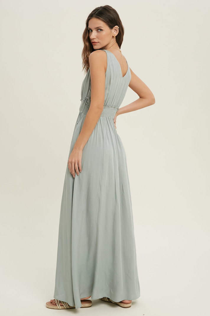 Wishlist Side Tie Maxi Dress - Fringe 