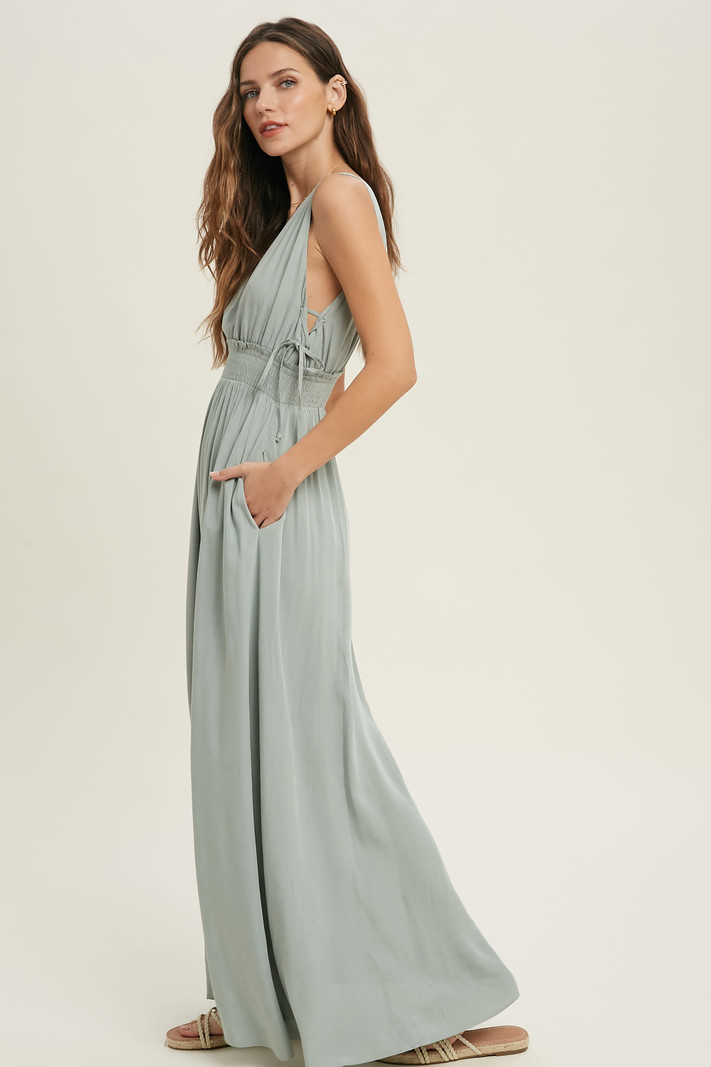 Wishlist Side Tie Maxi Dress - Fringe 