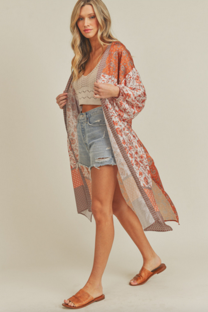 Lush Silky Patchwork Duster